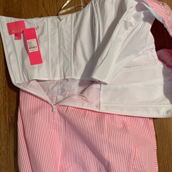 LILLY PULITZER TIFFANI SEERSUCKER PINK SZ 4 NWT - Picture 6 of 8